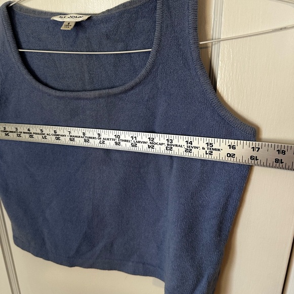 St. John Elegant Blue Tank Top - Picture 3 of 6